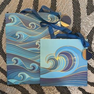 🆕Papyrus “Modern Waves” Gift Bag Bundle